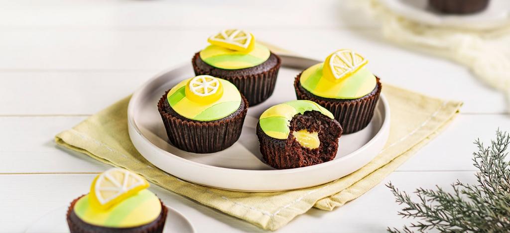 Cupcake de Chocolate e Limão