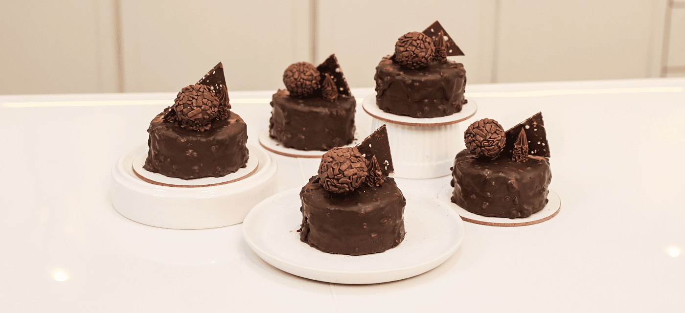 Mini brownie: porção individual de muito sabor