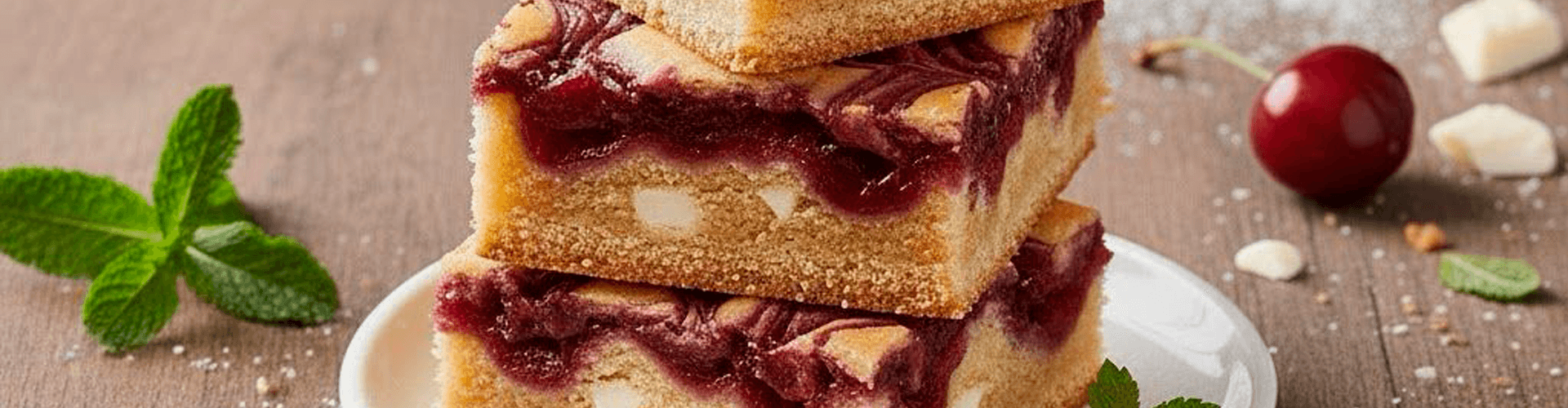 Brownie de Chocolate Branco e Amarena